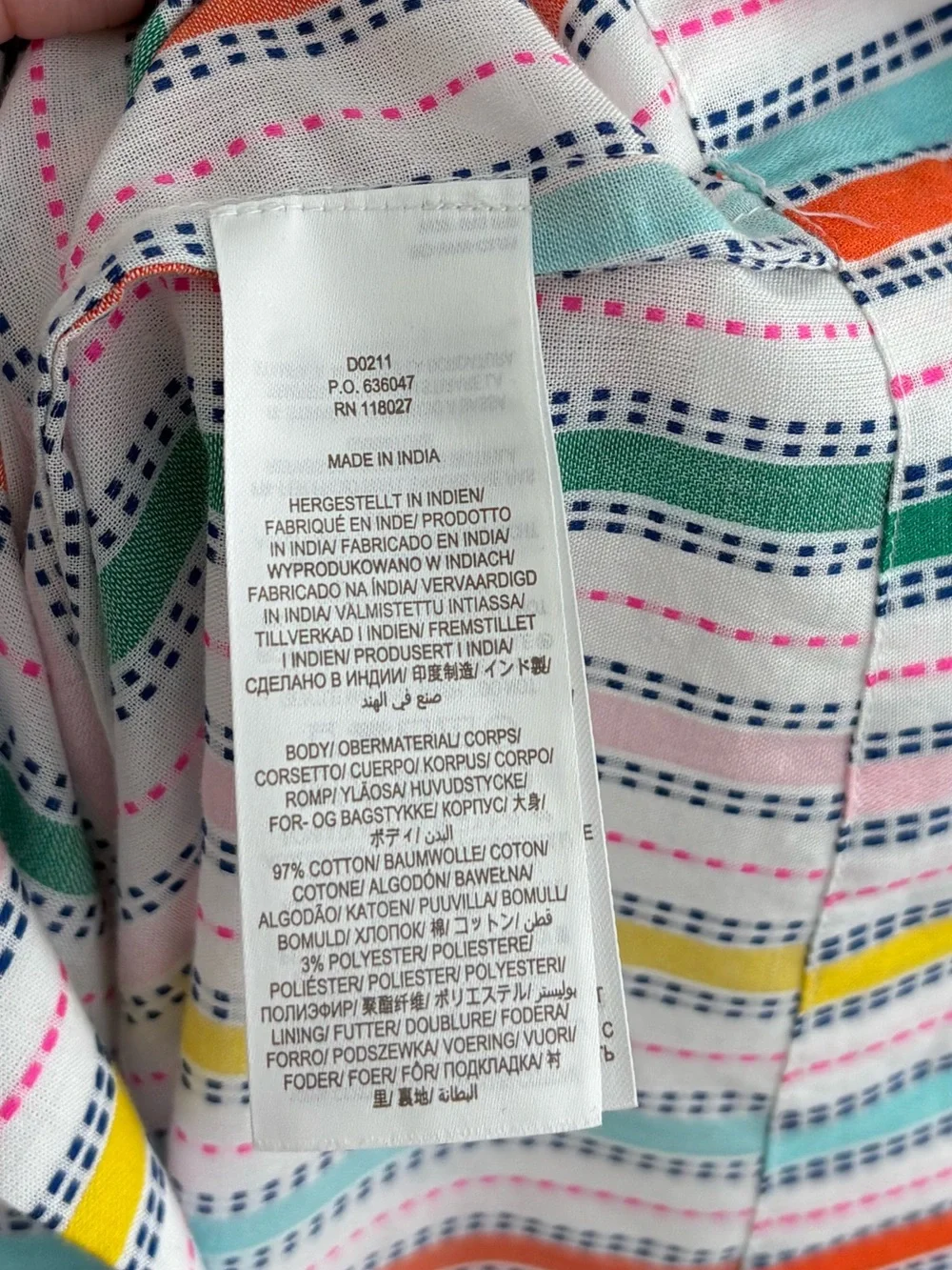 Boden Multicolor Stripe Midi Dress